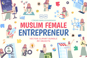Muslim Female Entrepreneurs, an Object Graphic by 35lab