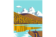 Quaker Lake Allegany State Park WPA, a Decorative Illustration by patrimonio (Thumbnail 1 of 3)