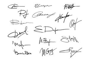 Business signature set, an Object Illustration by Vector Tradition
