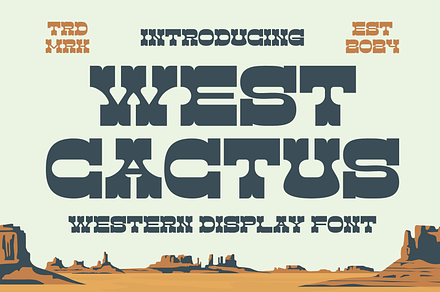 West Cactus - Western Display Font