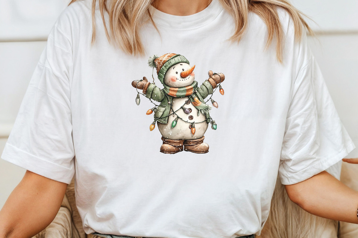 Watercolor Winter Snowman Clipart, an Illustration by CraftArtStudio (Photo 6 of 6)