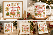 Retro Bookish Christmas Png Bundle, an Object Graphic by Daisy Design (Thumbnail 8 of 11)