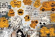Animal Cafe. Mascots & Food Doodles, a Food Illustration by venimo (Thumbnail 4 of 12)