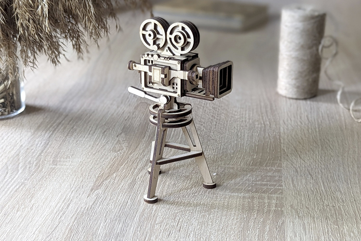 Retro Video Camera - Laser Cut File, an Object Graphic by VectorPainter (Photo 9 of 16)