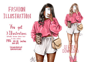 Fashion Girl Pink Sweater