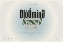 Blooming Greenery Typeface