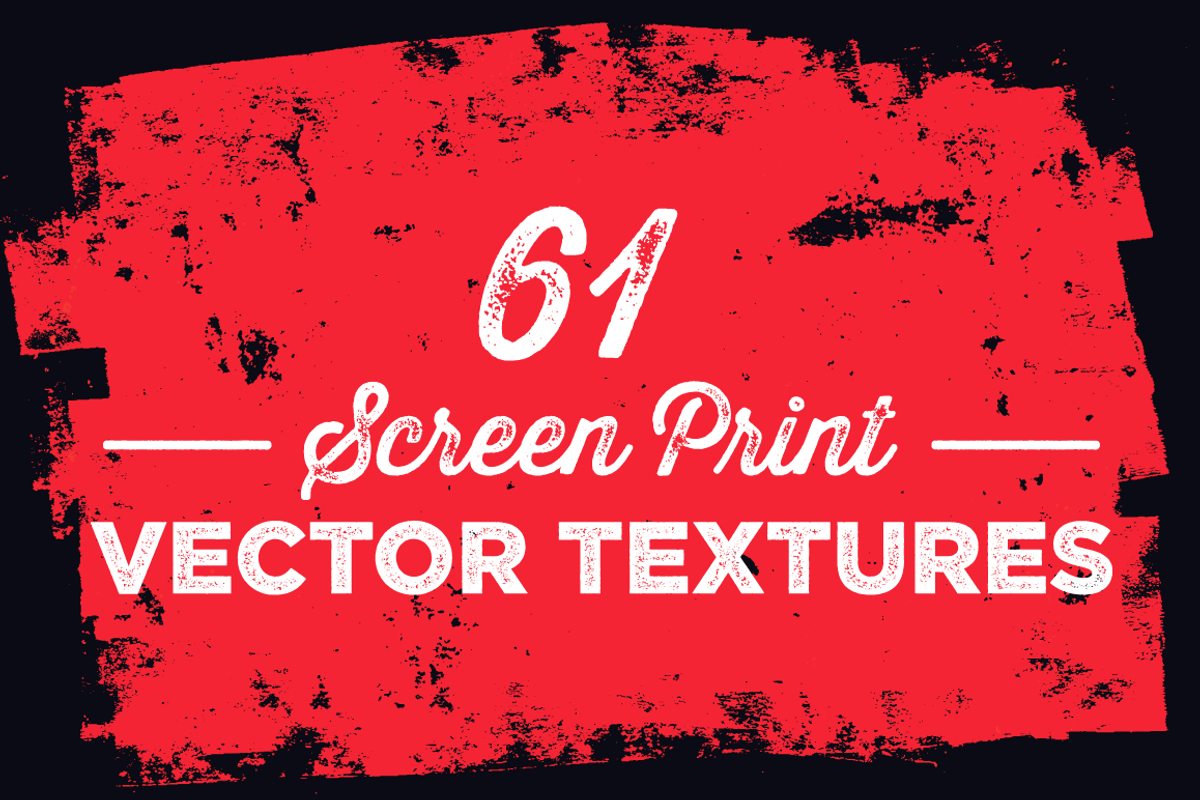 61 Screen Print Vector Textures, a Texture Graphic by The Design Shop