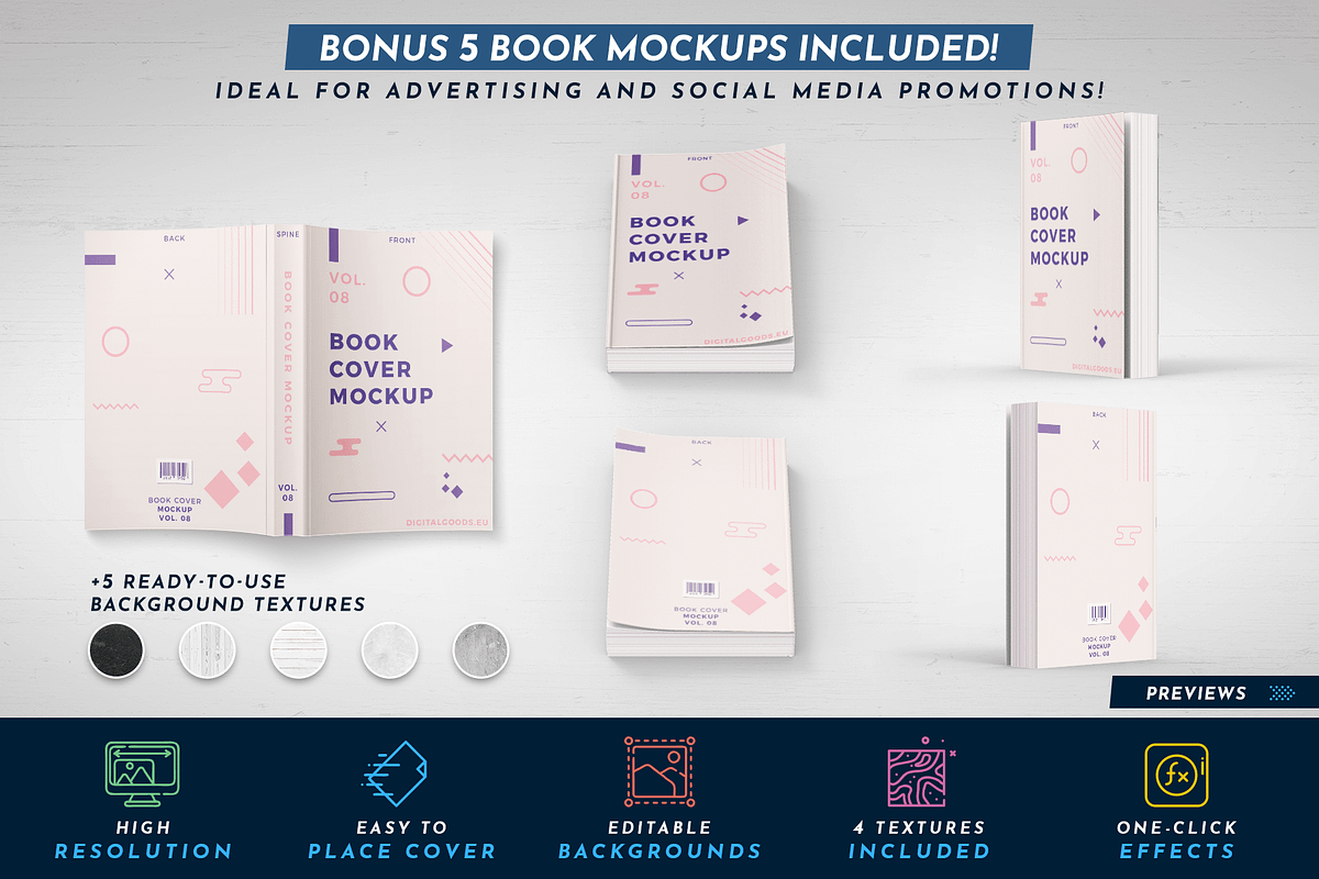 Book Cover Template 66, a Templates & Theme by Digital Goods (Photo 4 of 11)