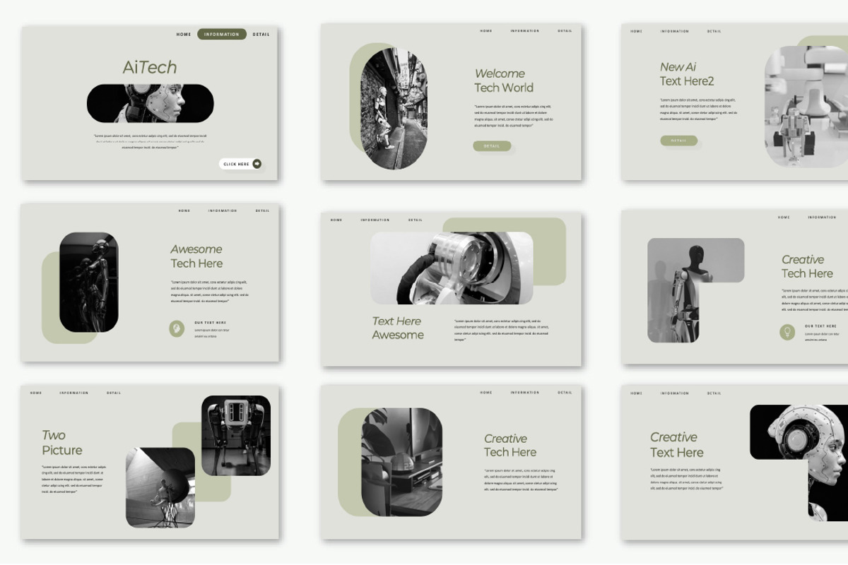 Ai Tech Google Slide Template, a Presentation Template by Overcloud (Photo 2 of 4)