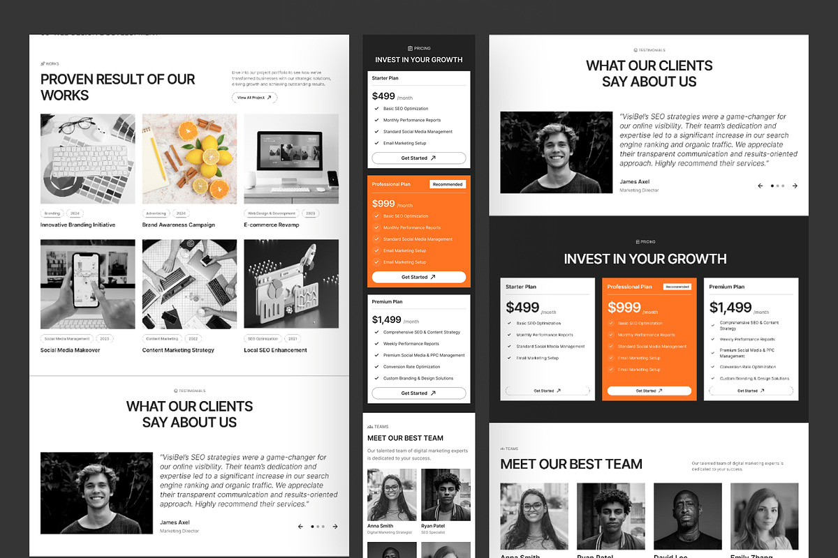VisiBel - Digital Marketing Website, an UI Kit Template by peterdraw (Photo 2 of 7)