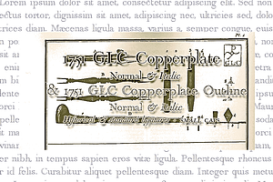 1751 GLC Copperplate Set, a Serif Font by GLC Foundry