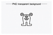 Cute Monster Character Icons, an Outline Icon by Designfour (Thumbnail 5 of 7)