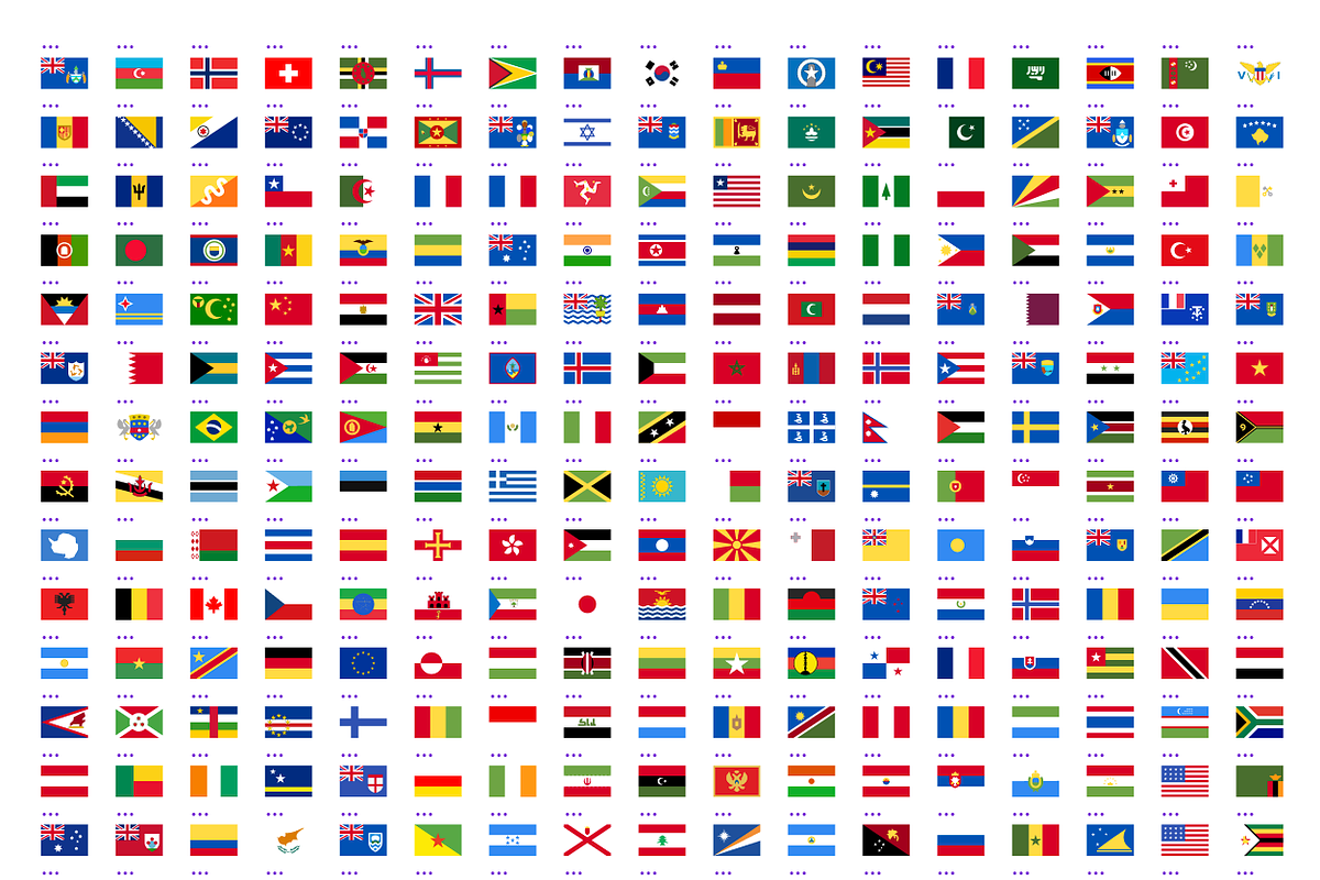 Flags set, a Solid Icon by Oleksandr Filiuk (Photo 3 of 3)