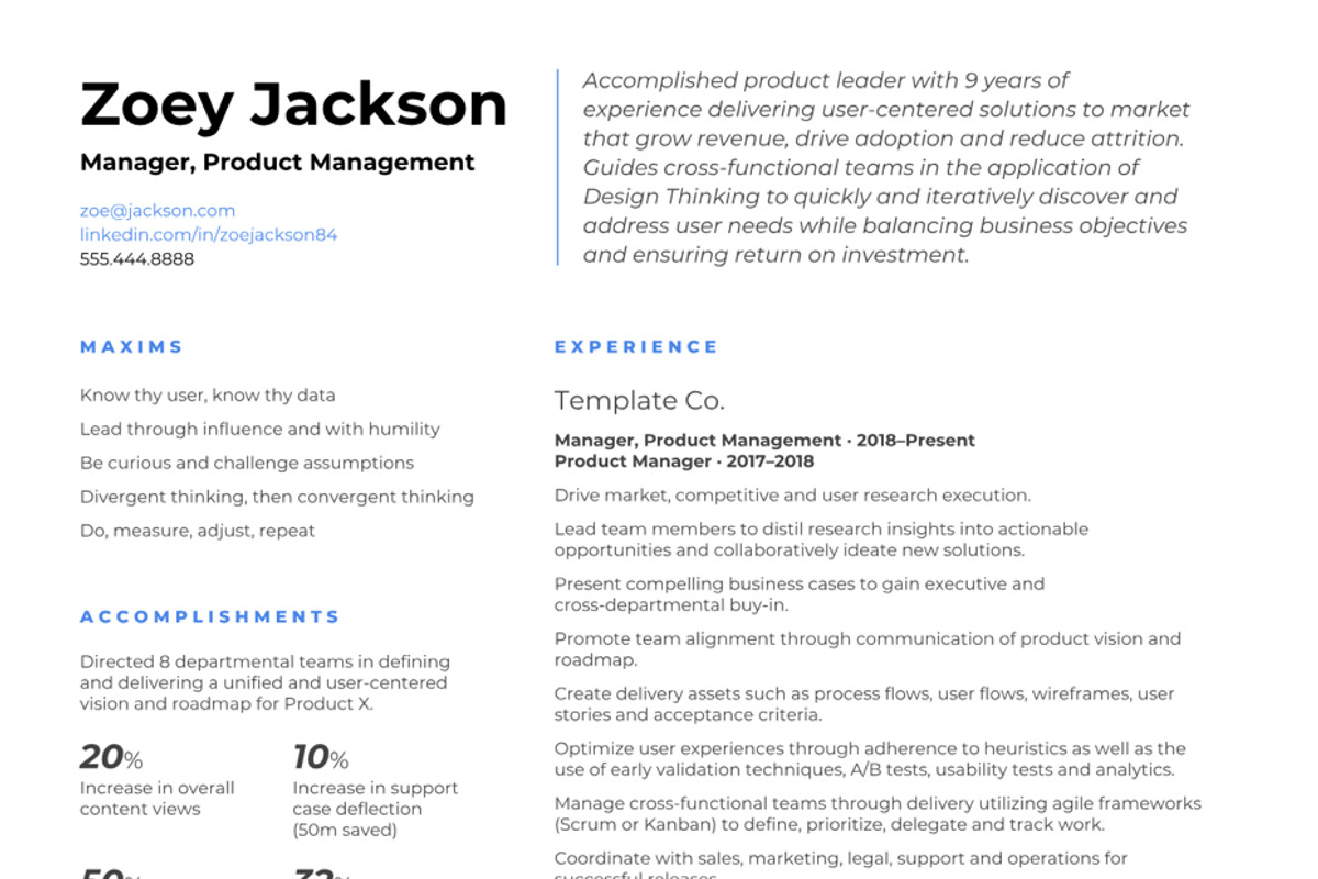 Dense - Resume and Cover Letter, a Resume Template by Sleeper Labs (Photo 3 of 5)
