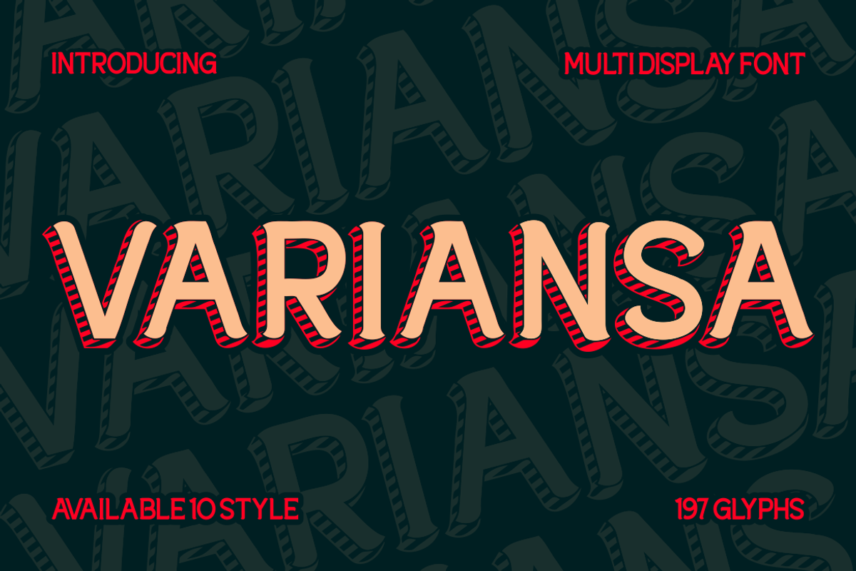 Variansa - Multi Display Font, a Font by PutraCetol Studio (Photo 1 of 11)
