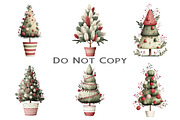 Cute Christmas Topiaries Tree, an Illustration by Craft Nest (Thumbnail 11 of 11)