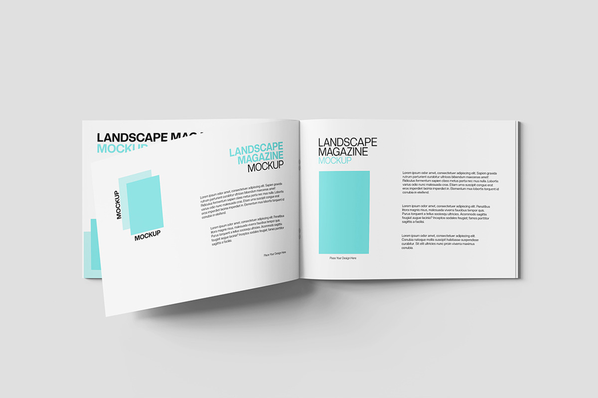 Landscape Magazine Mockup, a Books & Magazine Mockup by Indah (Photo 6 of 6)
