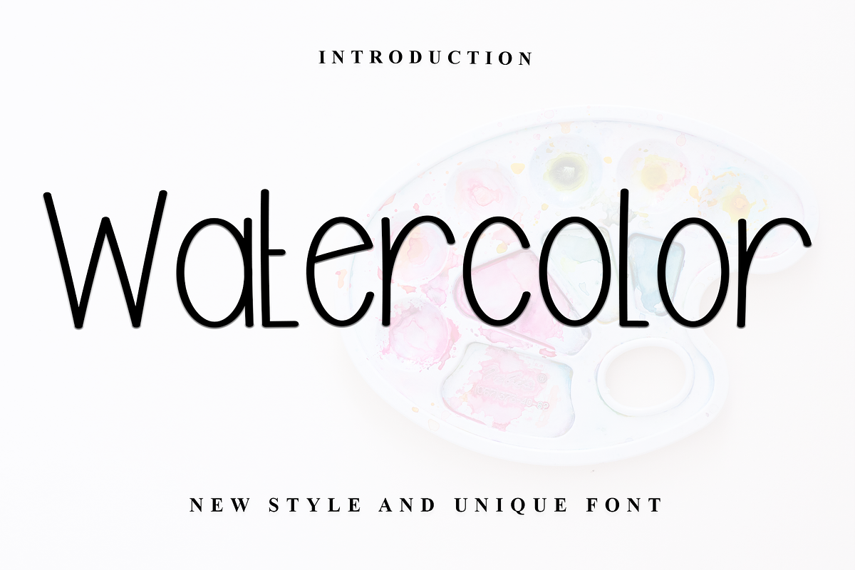 Watercolor, a Sans Serif Font by InermediaSTUDIO (Photo 1 of 7)