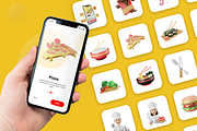 3D Animated Food Icons, a Food & Drink 3D Model by Flat Icons (Thumbnail 4 of 5)