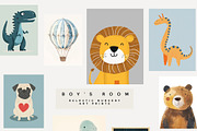 BOY'S ROOM NURSERY PRINTS, a Background Graphic by Lana Elanor (Thumbnail 10 of 11)