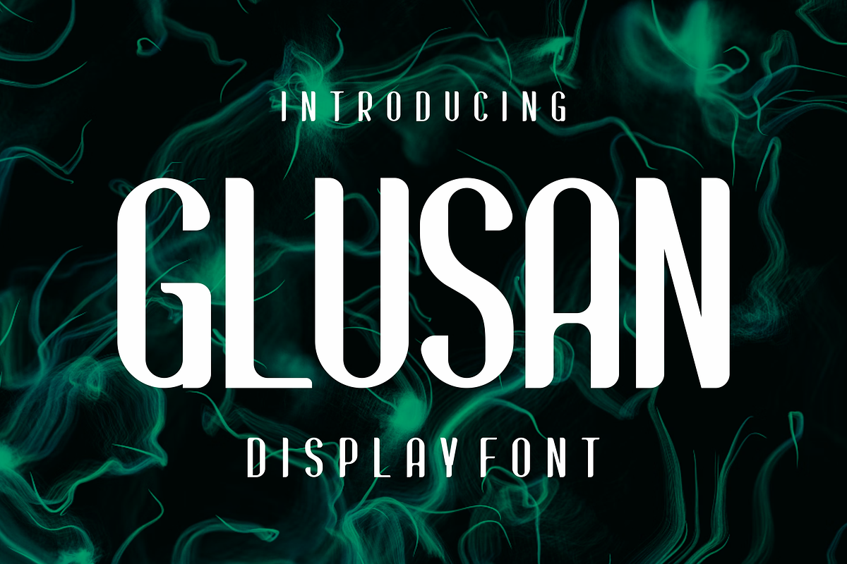 Glusan - Display Font, a Sans Serif Font by lelevien (Photo 1 of 4)