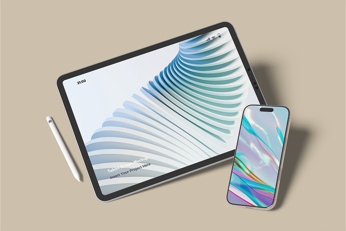 Tablet & Phone Mockup, a Device Mockup by lamorastudio (Photo 8 of 8)