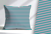 Flamingo Pink and Teal Stripe, a Pattern Graphic by Sharon Schwalbe (Thumbnail 1 of 3)