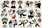 Bloomfolk: 35 Floral Character Pack, a Person Illustration by Veyla (Thumbnail 5 of 13)