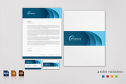 Corporate Business Card & Letterhead, a Stationery Template by BettyDesign (Thumbnail 1 of 7)