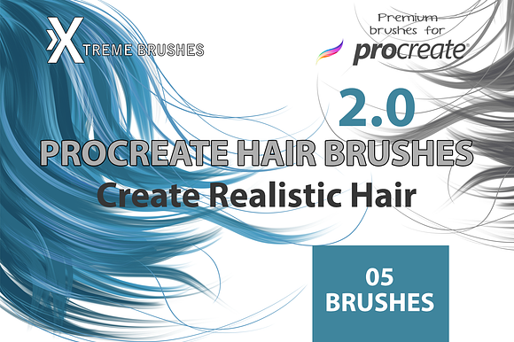 Procreate Hair Brushes 2.0 preview 5