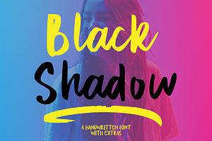 Black Shadow, a Handwritten Font by MSG Studio