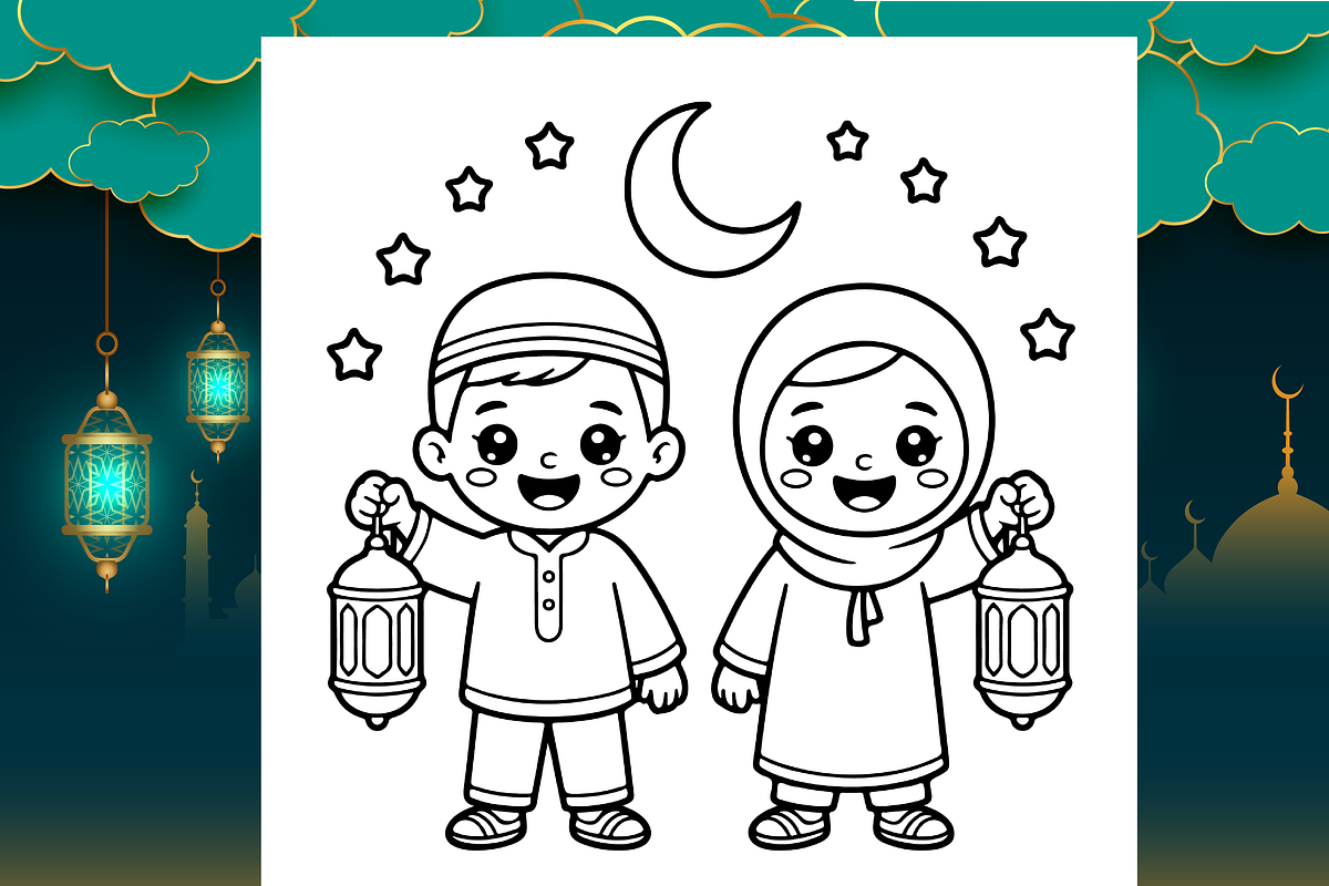 Bold & Easy Ramadan Coloring Book, a Seasonal Illustration by Design Zone (Photo 2 of 5)