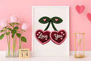 Crochet 'Love You' Heart PNG, an Illustration by Canvas Craft (Thumbnail 7 of 7)