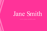 Pink Business Card Template, a Business Card Template by Delux Designs (DE), LLC (Thumbnail 2 of 2)