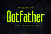Gotfather -Condensed Sans Serif Font, a Sans Serif Font by Flawless And Co (Thumbnail 1 of 10)