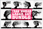 Tree Woman Laser Cut Bundle, a Graphic by Creativeshirt (Thumbnail 1 of 11)