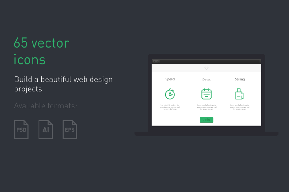 65 line vector icons preview 4