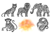 5 Decorative African Animals, a Decorative Illustration by Elen-Lane (Thumbnail 2 of 5)