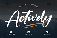 Actively Modern Brush Font