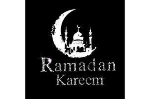 Ramadan symbol: moon and mosque, an Illustration by Nenahliadava Design