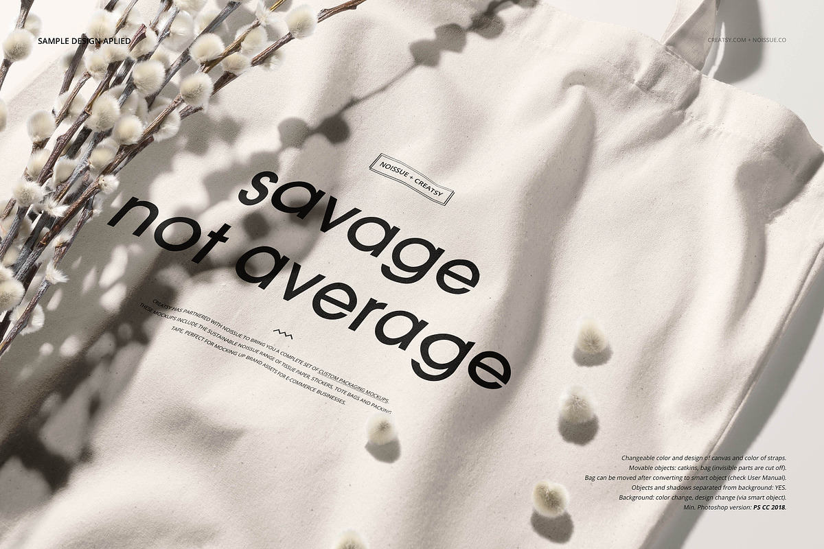 Noissue Tote Bag Mockup Bundle, a Packaging Mockup by creatsy5 (Photo 14 of 67)