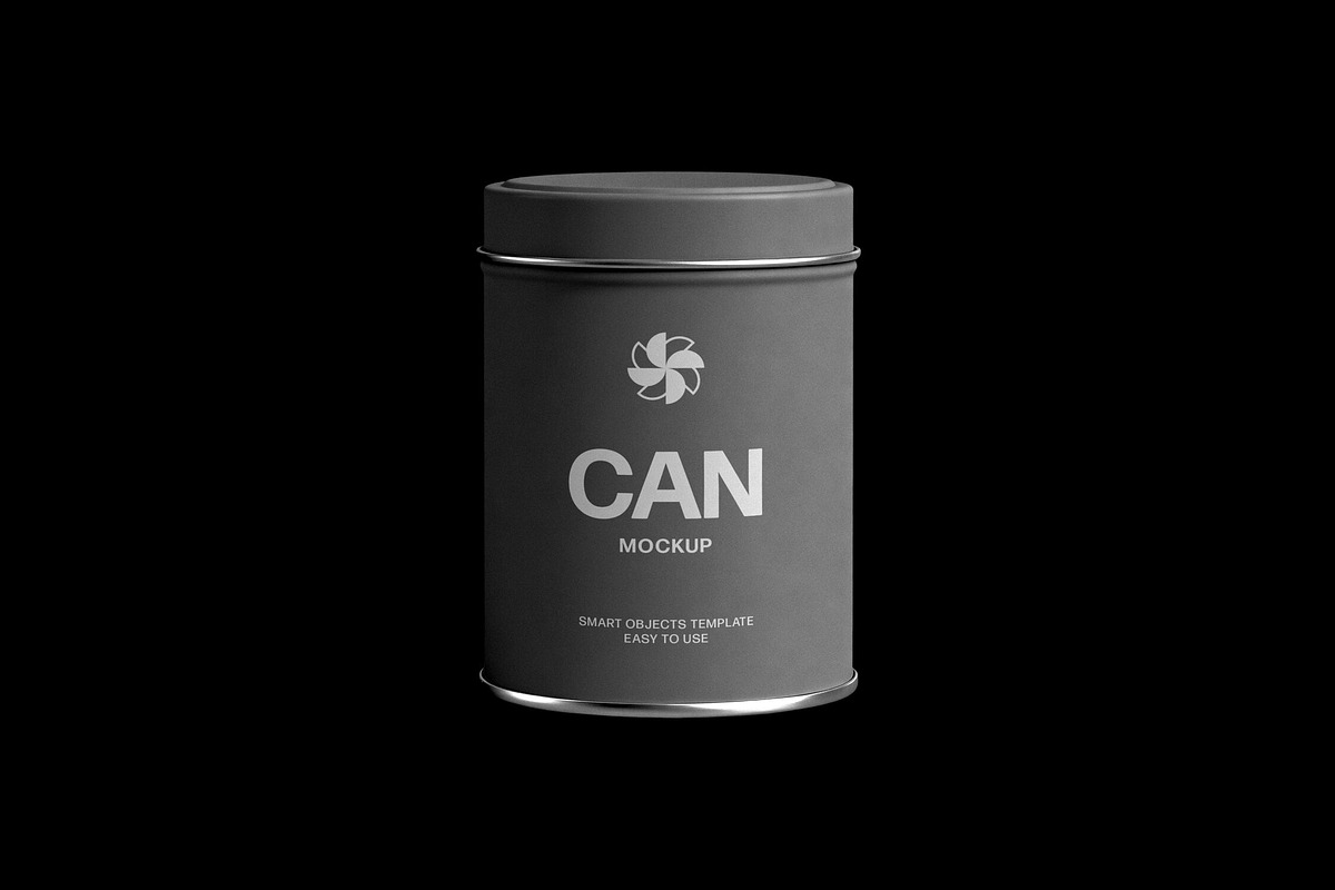 Metal Tea Tin Can Mockup, a Product Mockup by Design Squad (Photo 1 of 4)
