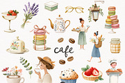 French Cafe Clipart - Cafe de Paris, a Decorative Illustration by PaintPixelCo (Thumbnail 6 of 14)