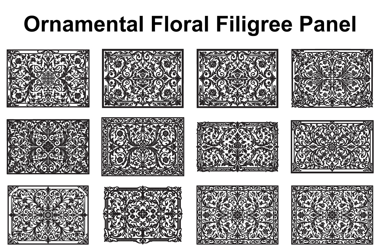 Vintage Floral Filigree Panel, an Object Graphic by Creativeshirt (Photo 1 of 3)