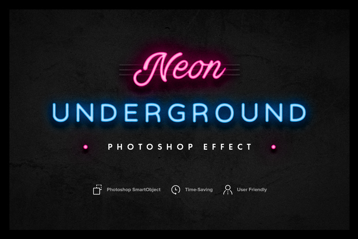 Neon Underground Photoshop Effect preview 6