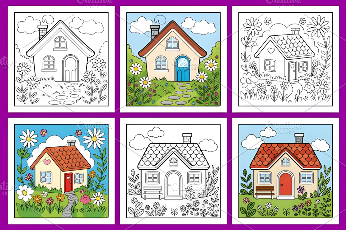 My Happy Garden Coloring Pages, a Decorative Illustration by Coco Bloom (Photo 2 of 5)
