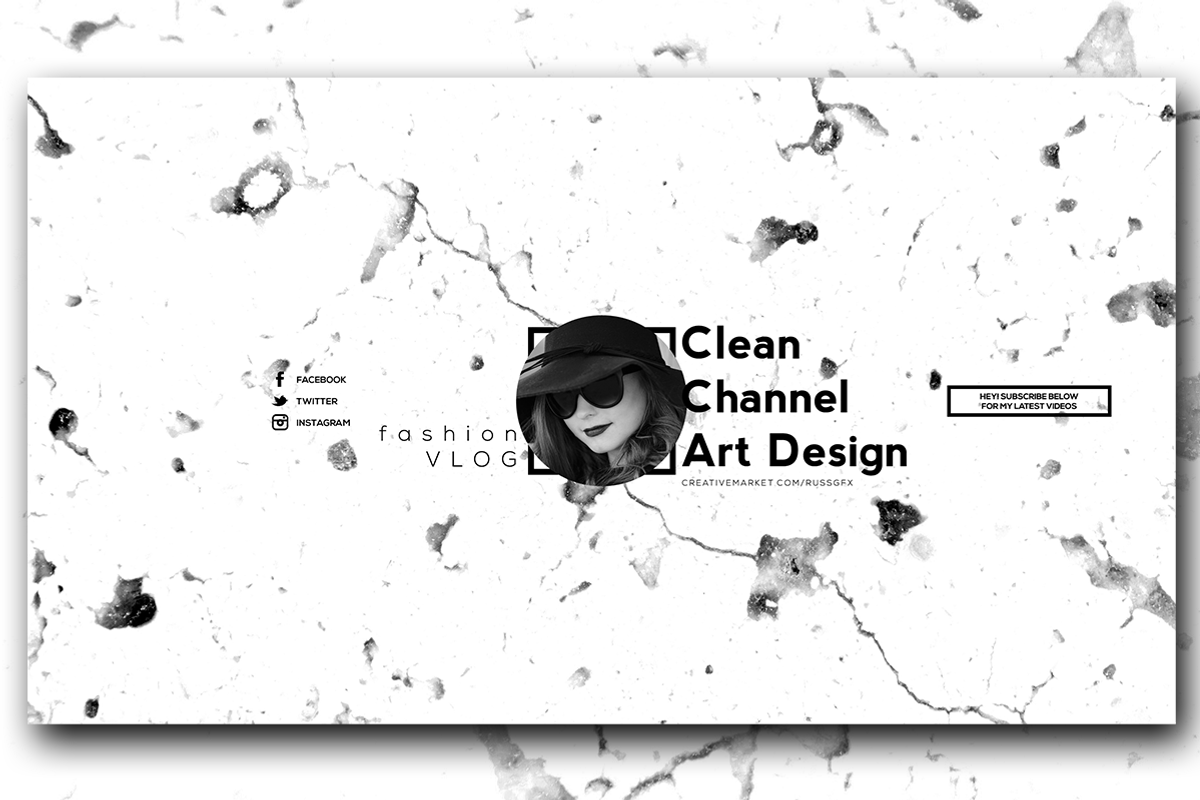 10 Youtube Channel Art Banners vol.4, a Social Media Template by RussGFX (Photo 3 of 17)