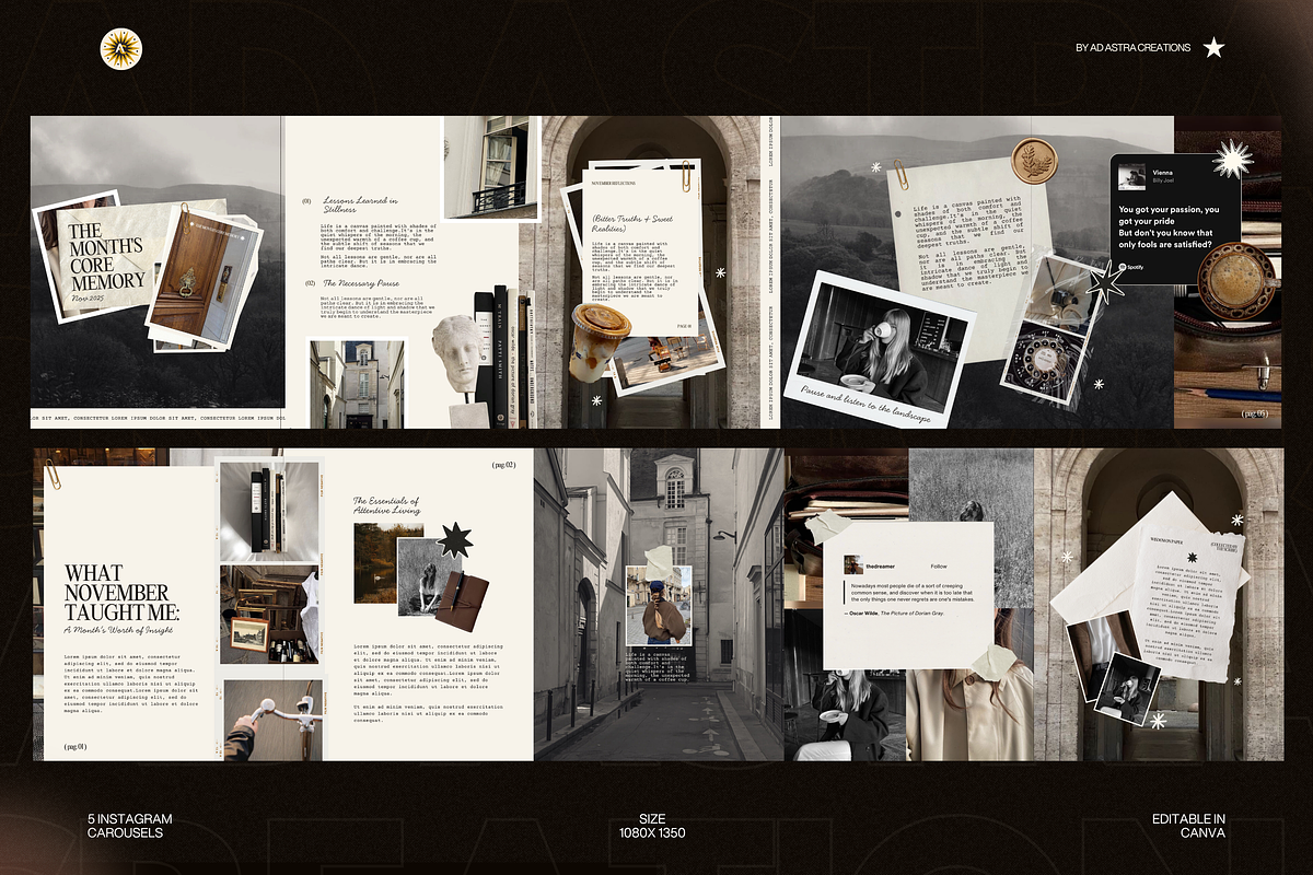 THE JOURNAL | 5 Instagram Carousels, a Social Media Template by Ad Astra Creations (Photo 3 of 6)
