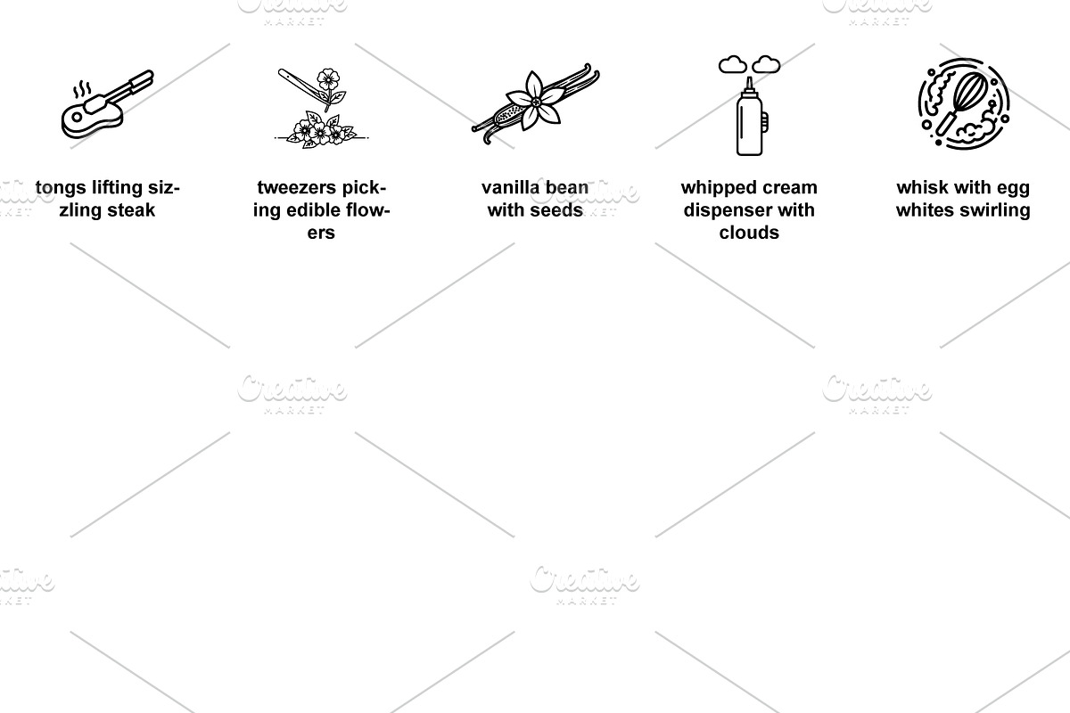 Culinary tools Icon Set 45 pcs, an Outline Icon by Nurlan's shop (Photo 3 of 6)