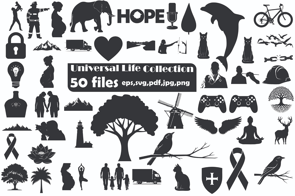 Universal Life Silhouette Collection, a Person Illustration by Designer_Momina (Photo 1 of 50)
